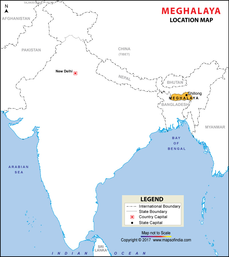 Location Map Of Meghalaya