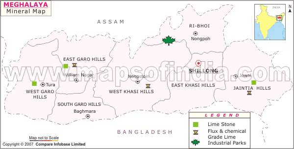 Meghalaya Mineral Map