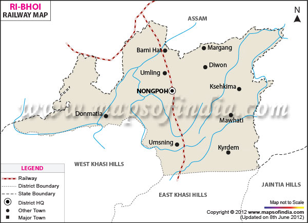 Railway Map of Ribhoi