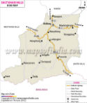 East Khasi Hills Road Map
