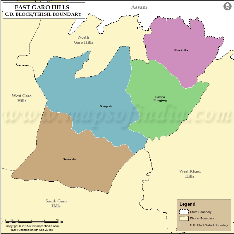 Tehsil Map of East Garo Hills