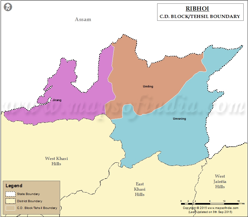 Tehsil Map of Ri-Bhoi