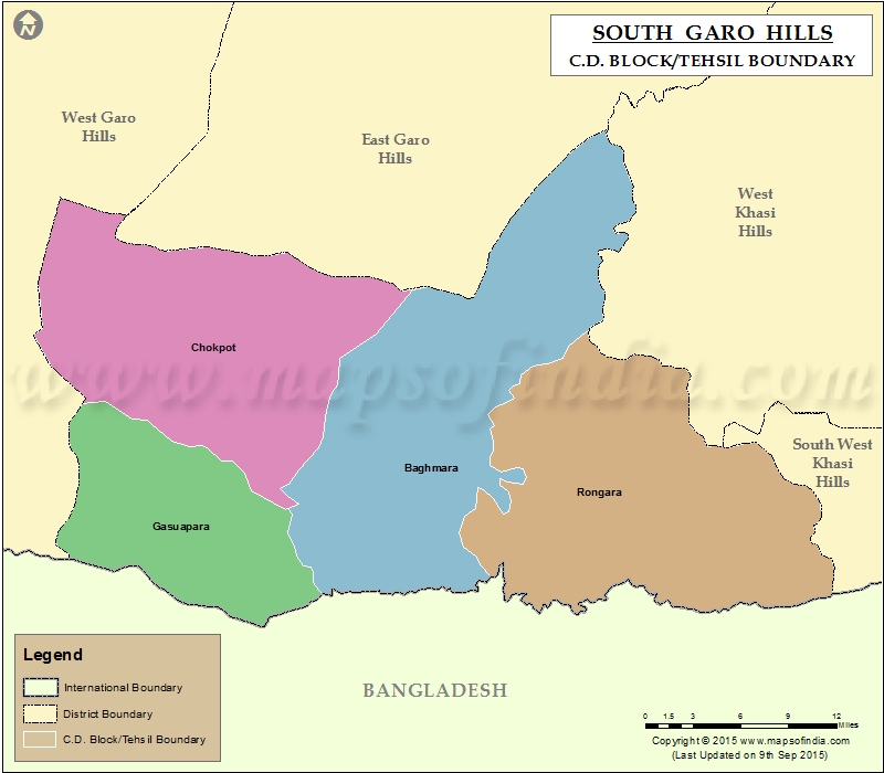 Tehsil Map of South Garo Hills