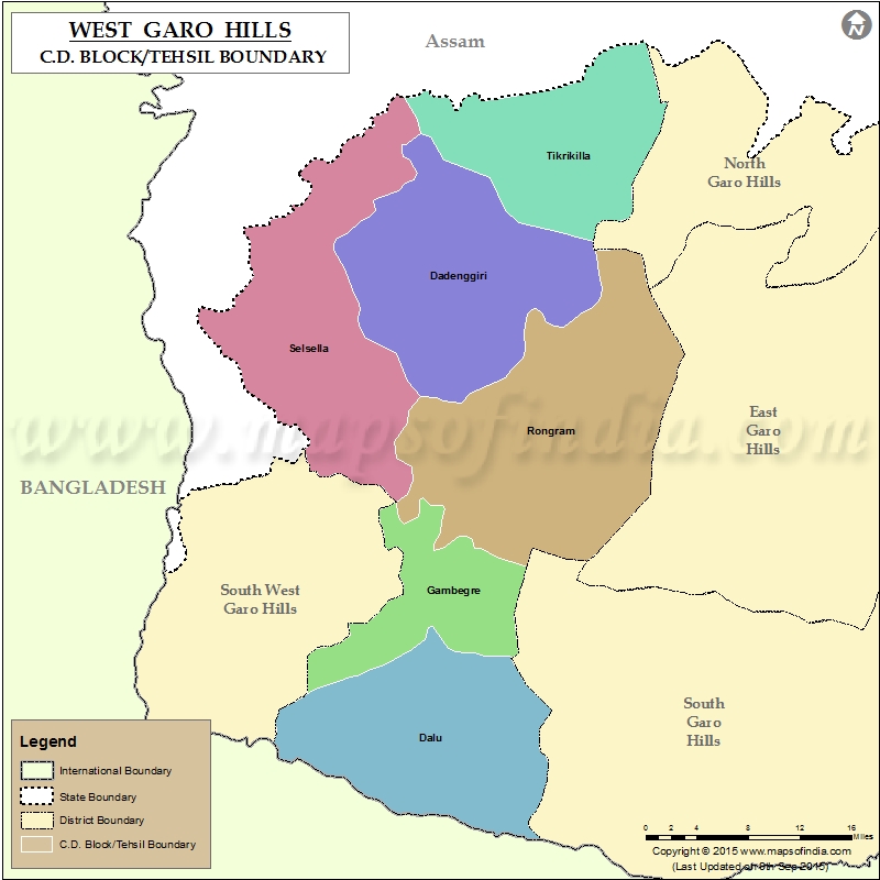 Tehsil Map of West Garo Hills