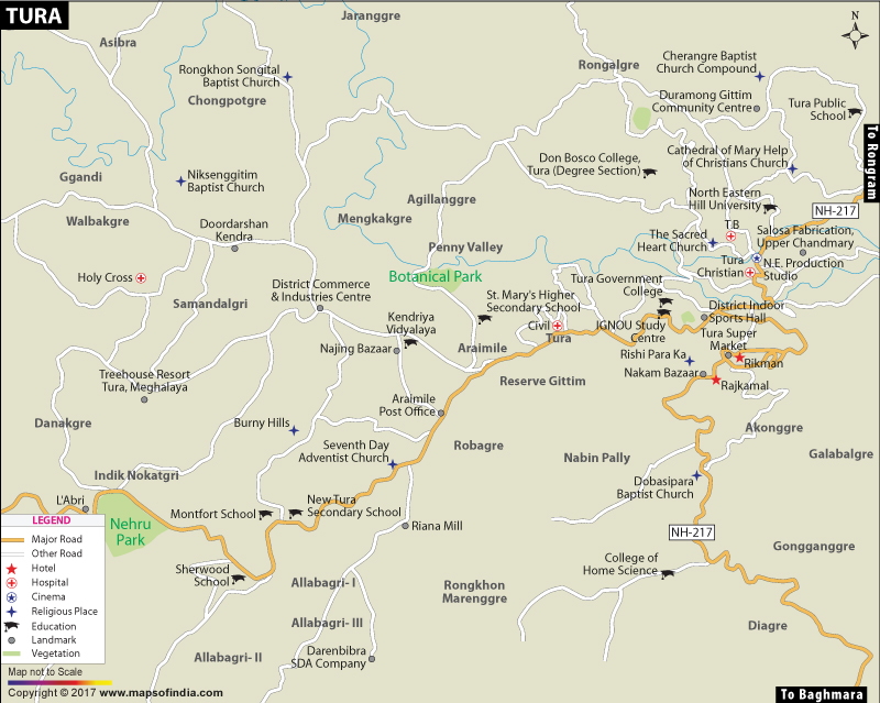City Map of Tura