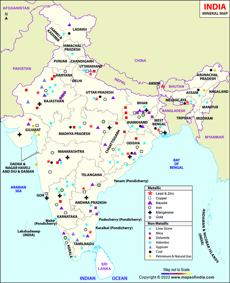 India Mineral Map