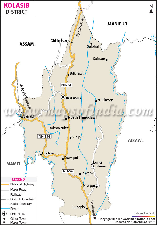 District Map of Kolasib 