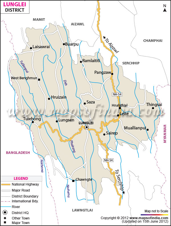 District Map of Lunglei 