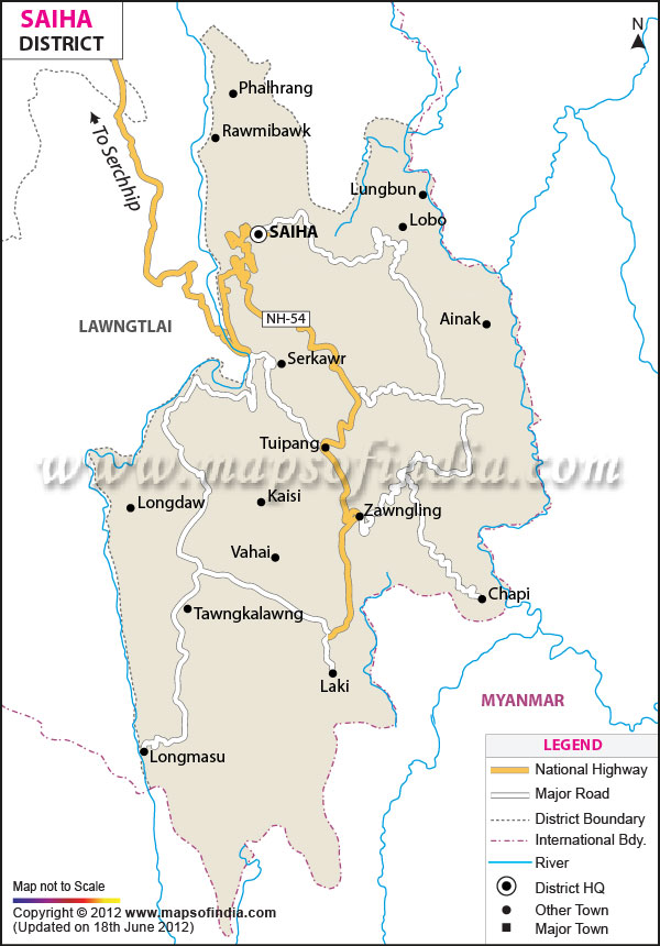 District Map of Saiha 