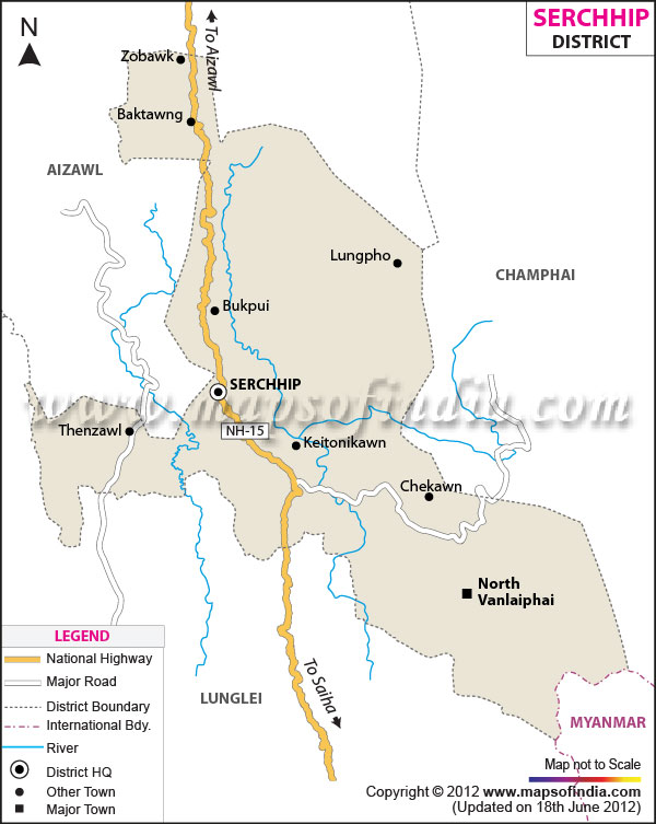 District Map of Serchhip 