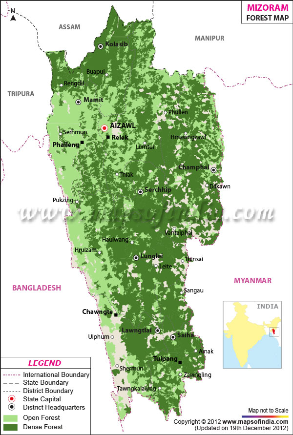 Forest Map of Mizoram