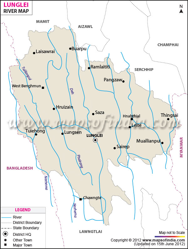 River Map of Lunglei 
