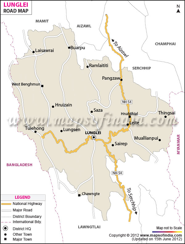 Road Map of Lunglei