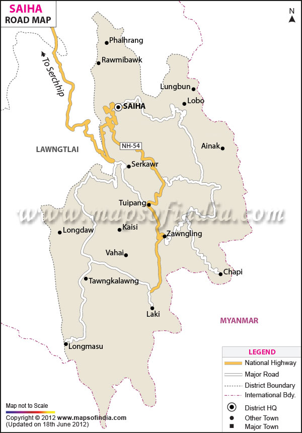 Road Map of Saiha