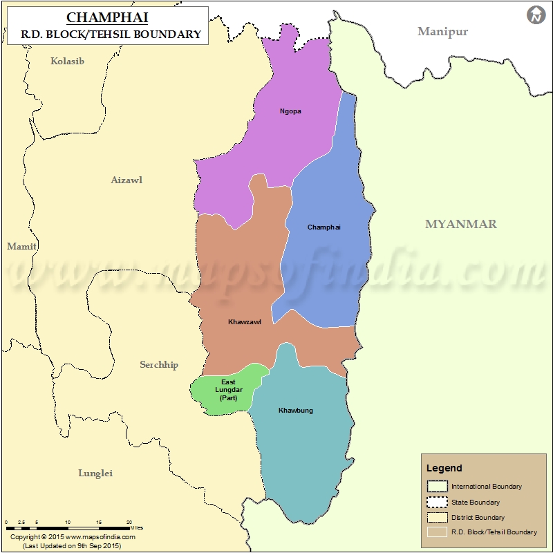 Tehsil Map of Champhai