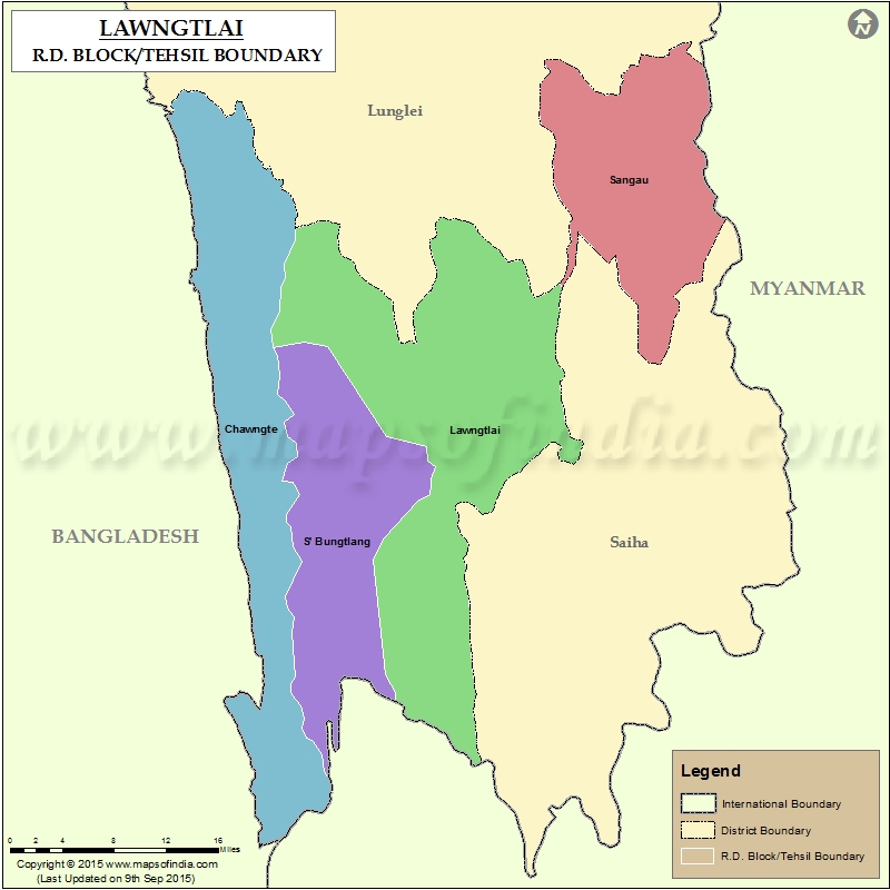 Tehsil Map of Lawngtlai