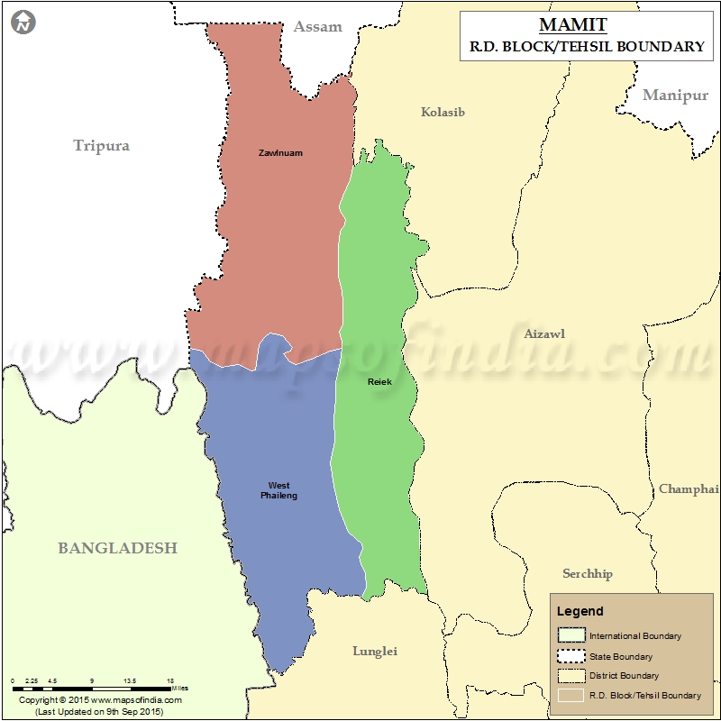 Tehsil Map of Mamit