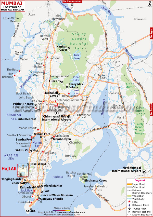 Haji Ali Dargah Location Map
