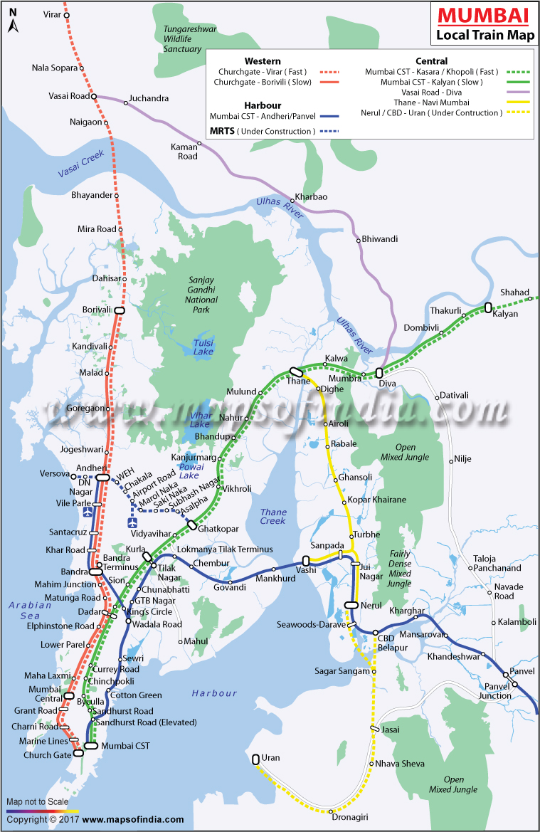 Mumbai Local Train Map