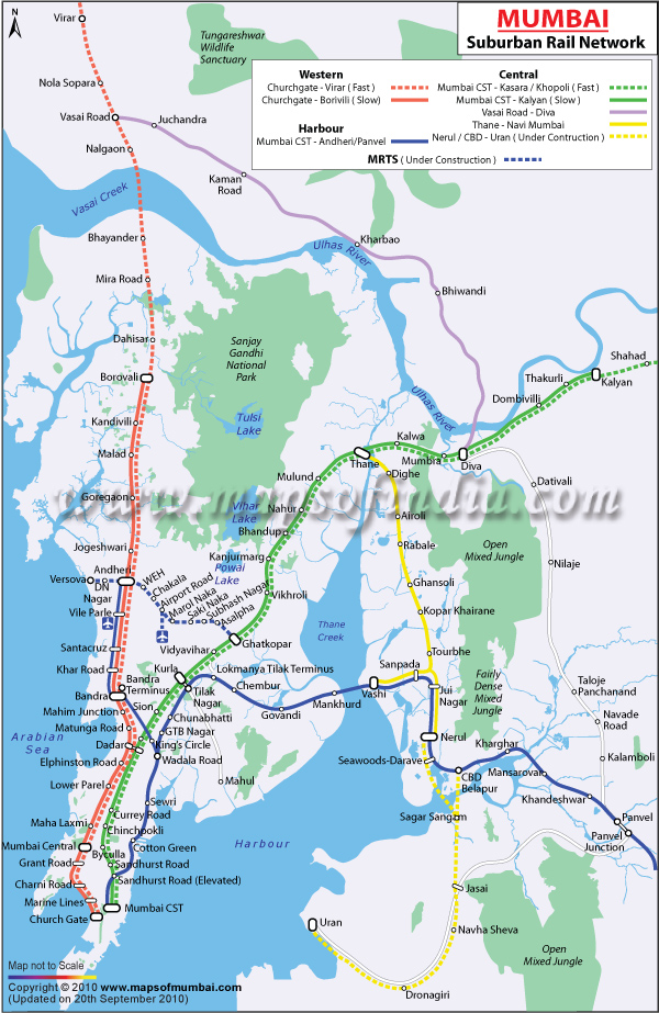 Mumbai Railway Map