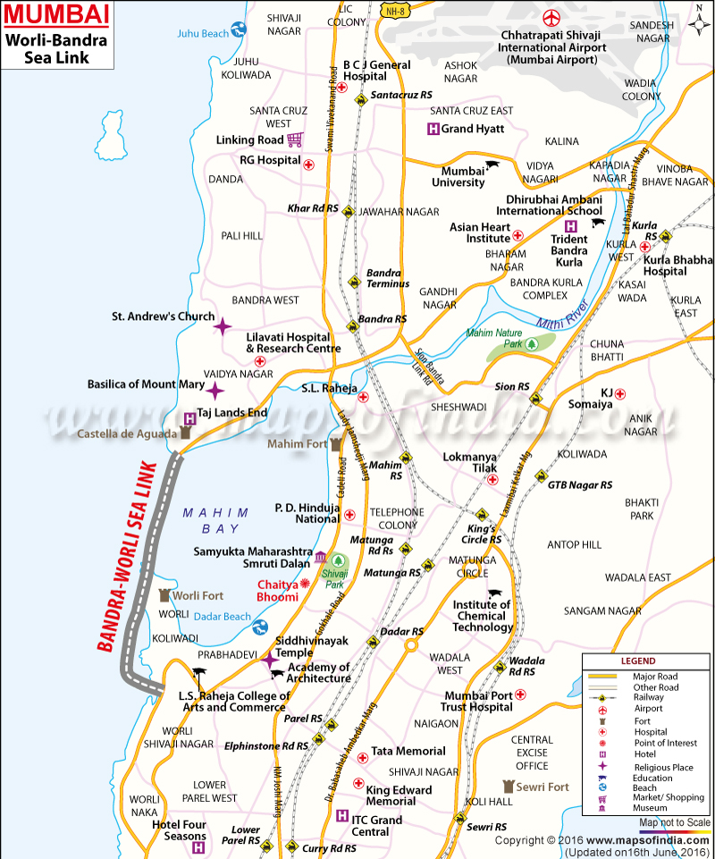 Bandra Worli Sea Link Map
