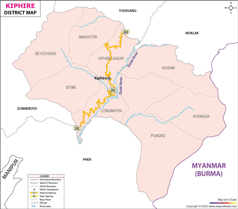 District Map of Kiphire