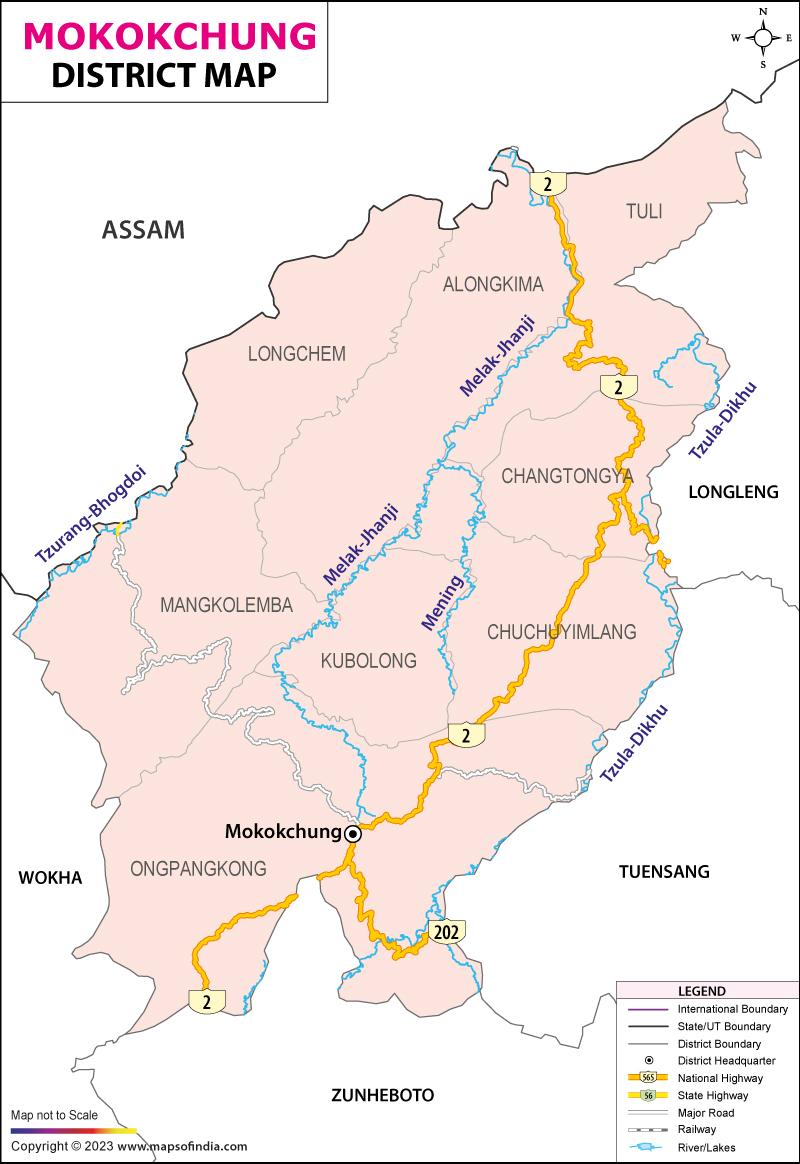 District Map of Mokokchung