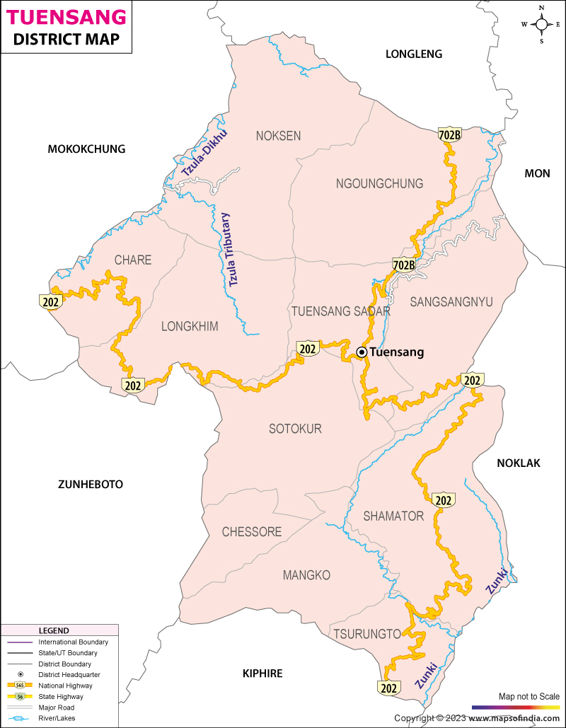 District Map of Tuensang