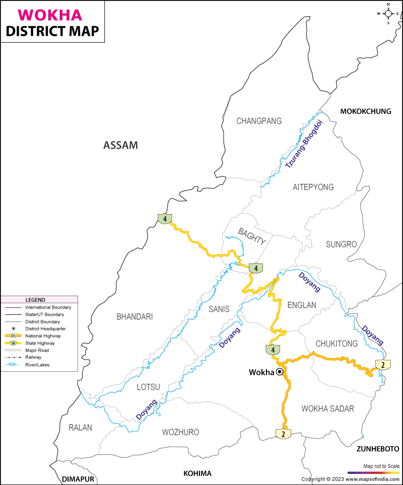 District Map of Wokha