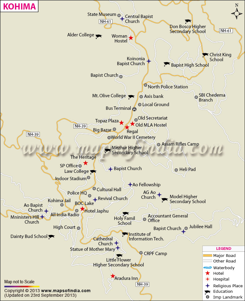 City Map of Kohima