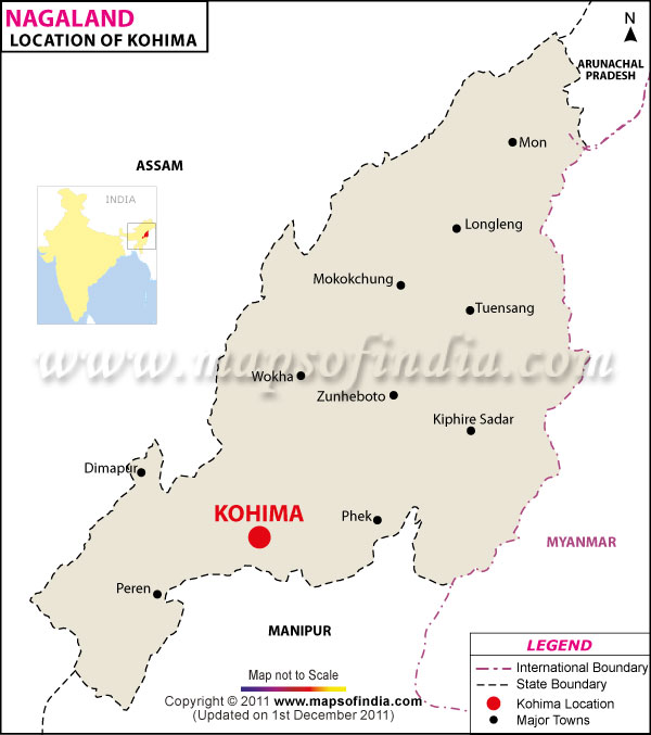 Location Map of Kohima