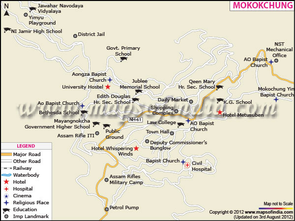 City Map of Mokokchung