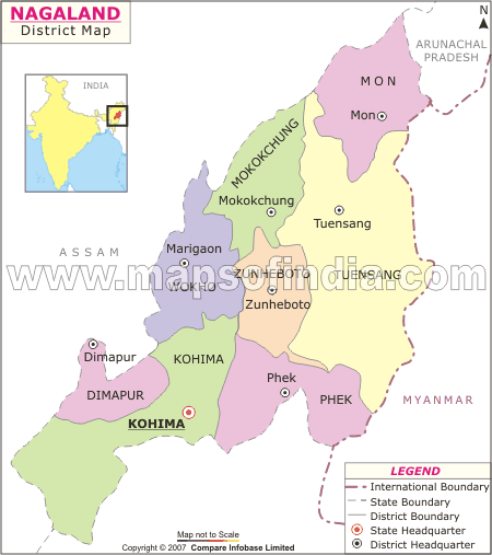 Nagaland Location Map