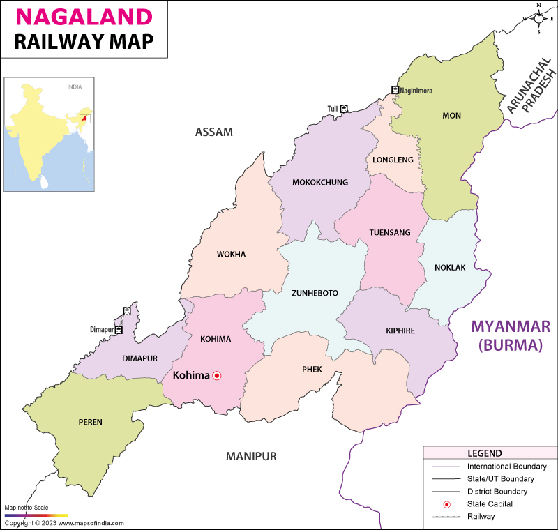 District Map of Nagaland