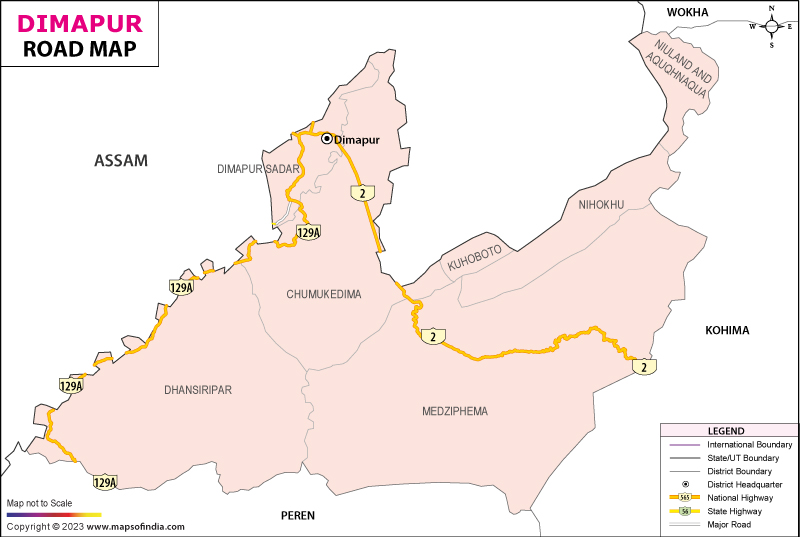 Road Map of Dimapur