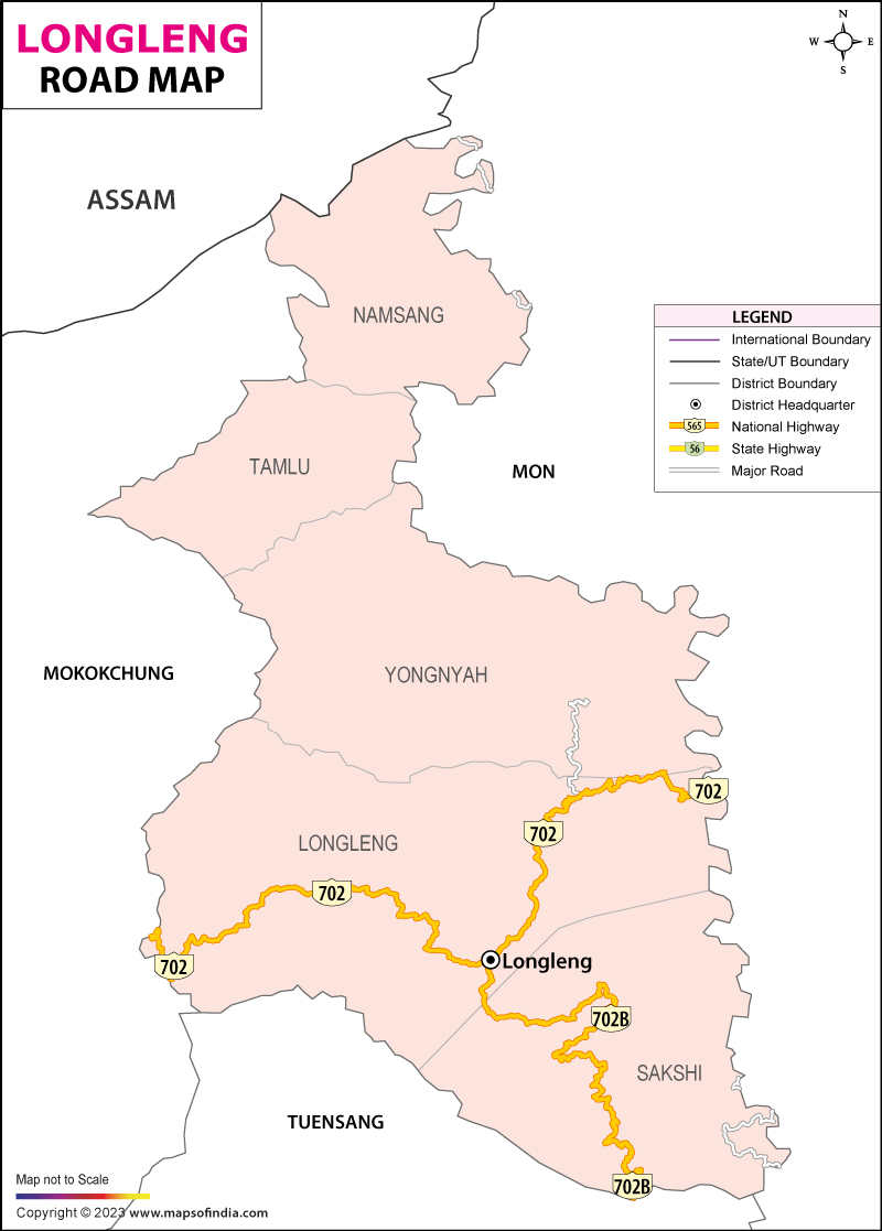 Road Map of Longleng