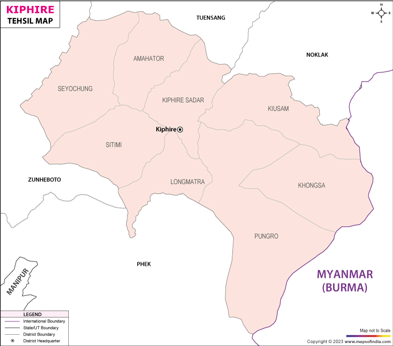 Tehsil Map of Kiphire