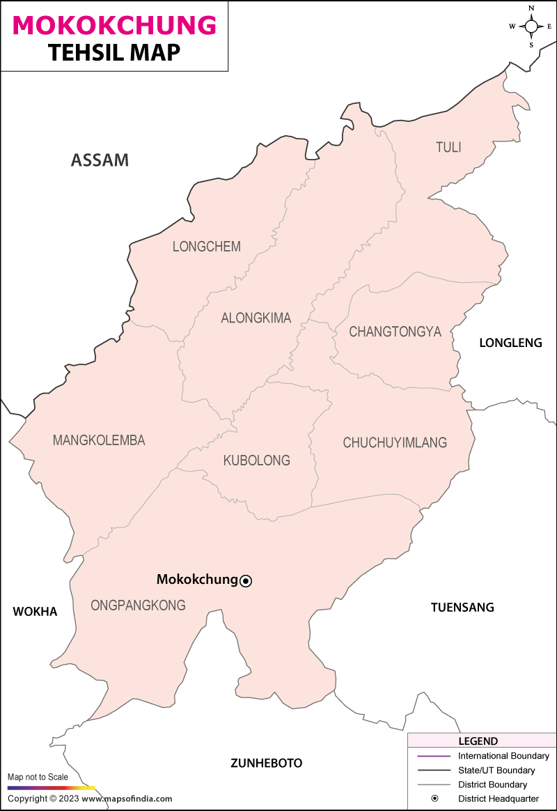 Tehsil Map of Mokokchung