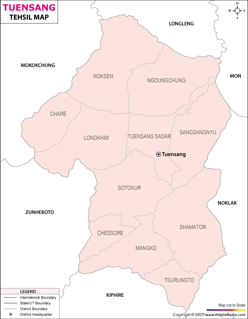 Tehsil Map of Tuensang