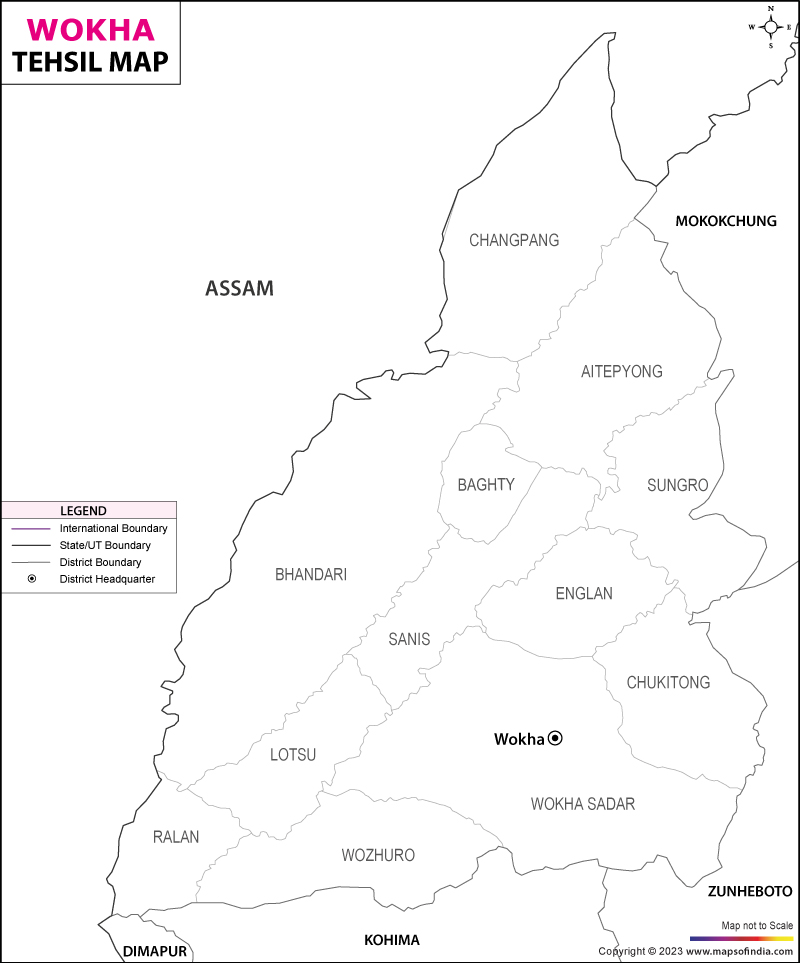 Tehsil Map of Wokha