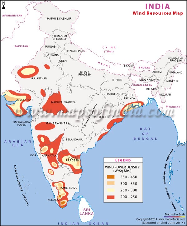 Wind Resources Map