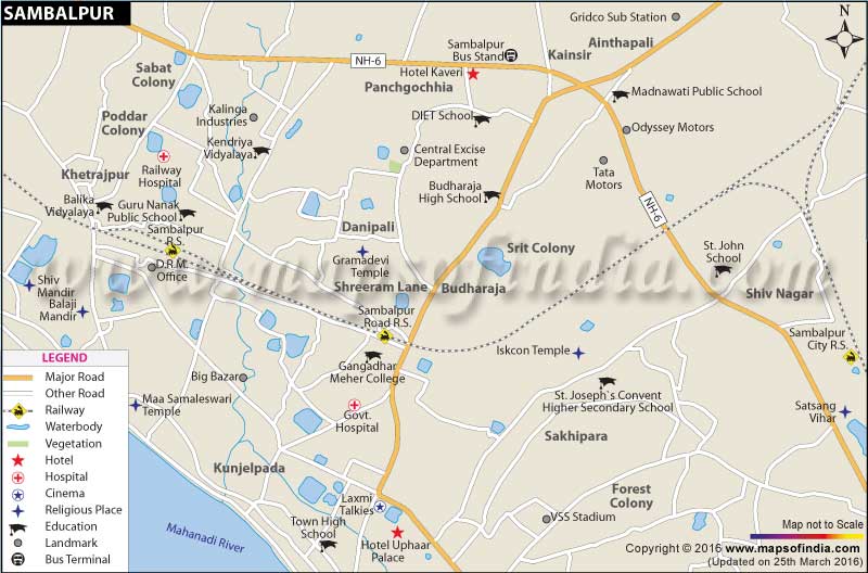 Sambalpur Location Map