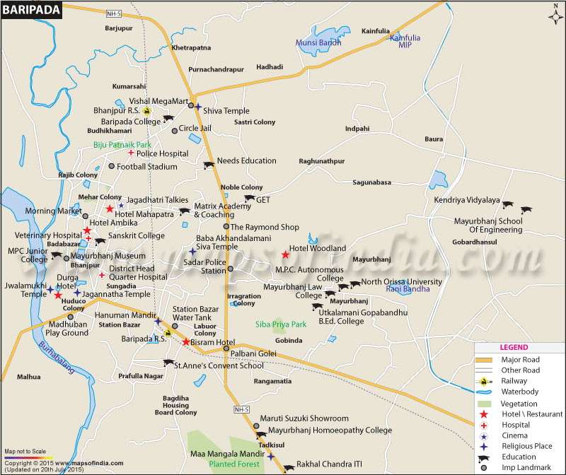 Baripada Location Map