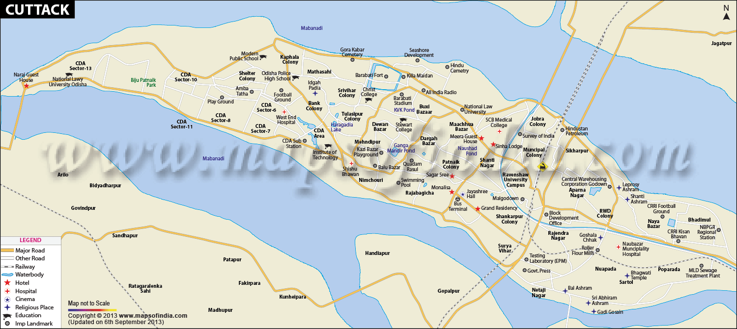 City Map of Cuttack