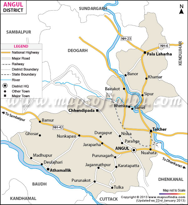 District Map of Angul