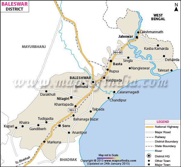 District Map of Baleshwar