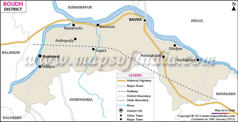 Baudh Location Map