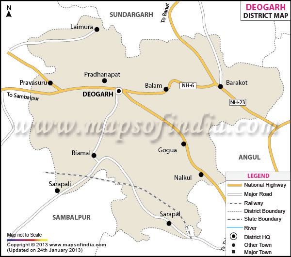 District Map of Deogarh
