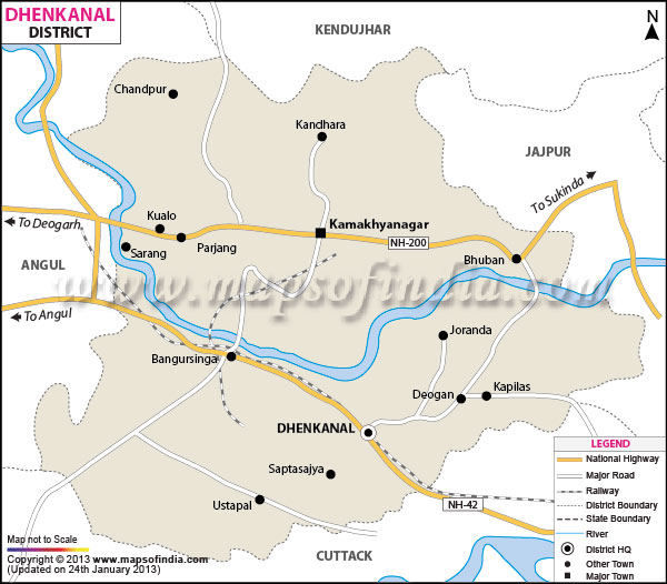 District Map of Dhenkanal