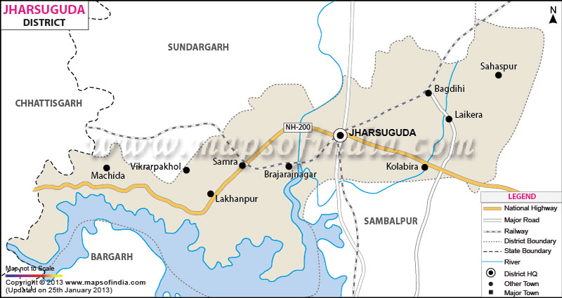 District Map of Jharsuguda